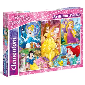 Clementoni - Puzzle Briliant 104 Princezny