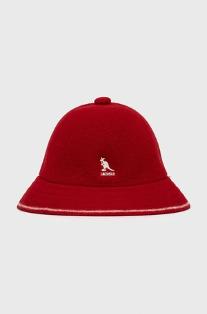 Vlněný klobouk Kangol červená barva, vlněný