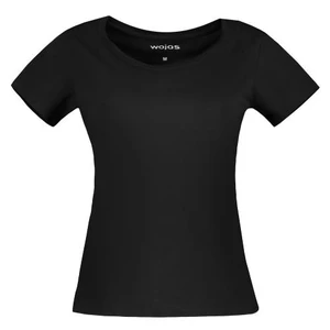 Wojas Jednoduché Černé Dámské Tričko Z Kvalitní Bavlny