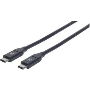 USB 3.1 (Gen 2) kabel Manhattan 354899, 50.00 cm, černá