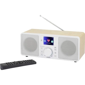 Renkforce RF-IRDAB-RETRO1 internetové stolný rádio DAB+, FM AUX, Bluetooth, internetové rádio, Wi-Fi, LAN  DLNA drevo