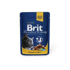 Brit Kapsička Cat Prem Pouches Kuracie+Morčacie 100g