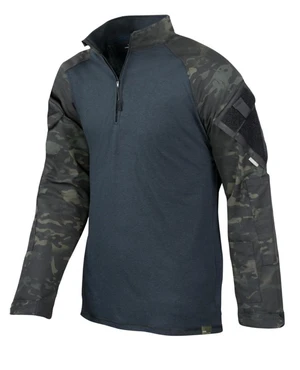 Košeľa Combat T.R.U. 1/4 Zip TruSpec® – Multicam® Black (Farba: Multicam® Black, Veľkosť: XL)