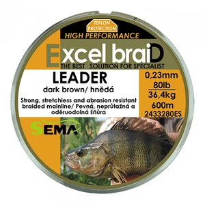 Sema splétaná šňůra leader hnědá-průměr 0,38 mm / nosnost 200 lb / návin 300 m