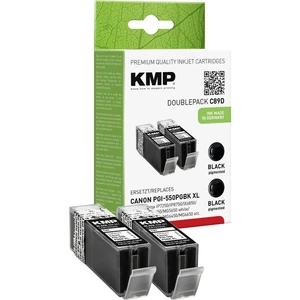 KMP Ink náhradný Canon PGI-550BK, PGI-550BK XL kompatibilná Dual čierna C89D 1518,0021