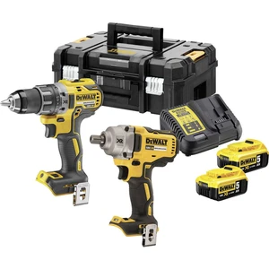 Dewalt DCK2077P2T DCK2077P2T-QW aku vŕtací skrutkovač, aku rázový uťahovač  18 V 5 Ah Li-Ion akumulátor