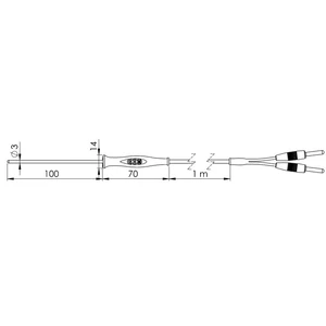 Greisinger GF1T-T3-B-BS ponorná sonda  -70 do +250 °C  Typ senzora Pt1000