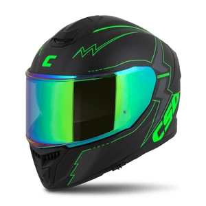 Moto přilba Cassida Integral GT 2.1 Flash černá matná/zelená fluo/tmavě šedá  L (59-60)