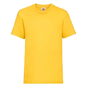 Yellow Cotton T-shirt Fruit of the Loom