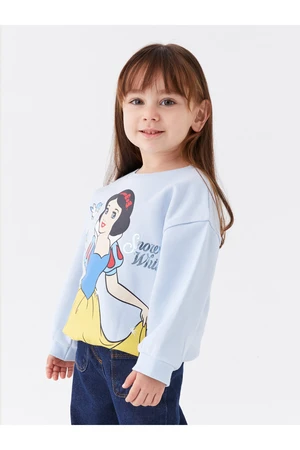 LC Waikiki Crew Neck Disney Printed Sweatshirt for Baby Girl