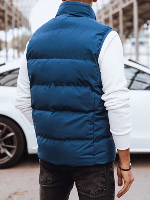 Men's blue quilted vest Dstreet