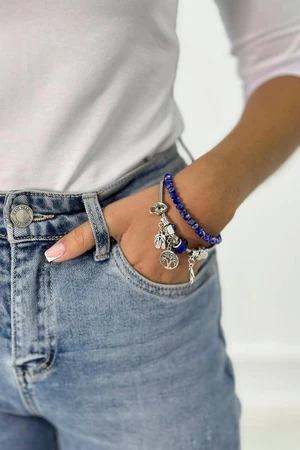 Blue cornflower bracelet