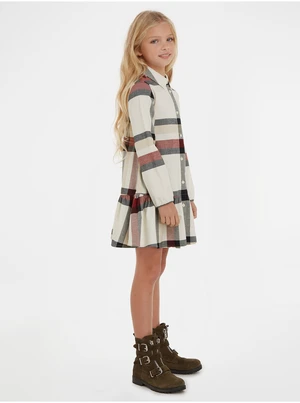 Cream Girly Plaid Shirt Dress Tommy Hilfiger - Girls