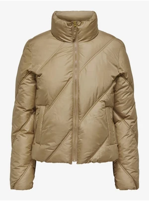 Beige women's quilted winter jacket JDY Verona - Women