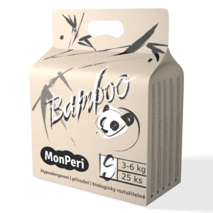 MonPeri Bamboo S 3-6 kg dětské plenky 25 ks