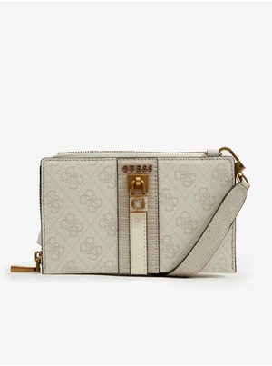 Cream Women's Patterned Handbag Guess Ginevra - Women