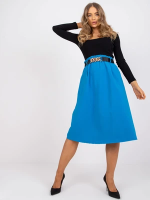 Light blue midi skirt to A