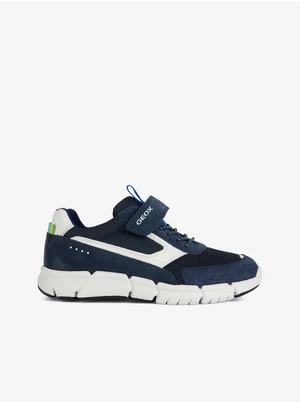 Dark Blue Boys Sneakers with Suede Details Geox - Boys