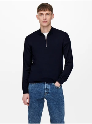 Dark blue men's sweater ONLY & SONS Wyler - Men