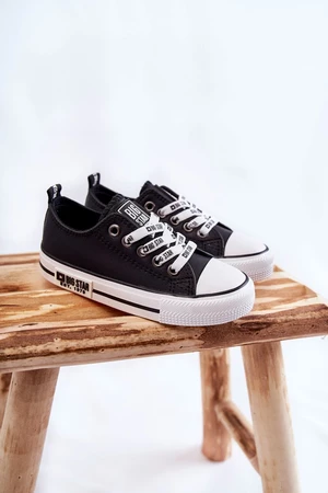 Kids Leather Sneakers BIG STAR KK374039 Black