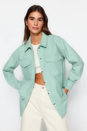 Trendyol Mint Oversize Wide Cut Jacket