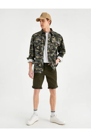 Koton Camouflage Inner Gabardine Shorts