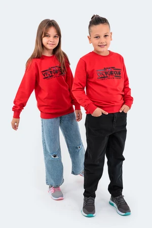 Slazenger Duna Kids Unisex Sweatshirt Red