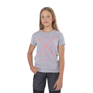 Light grey girls' T-shirt with print SAM 73