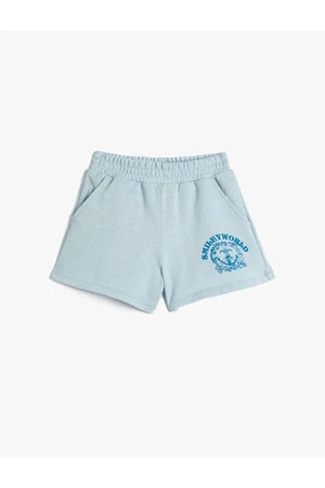 Koton Smileyworld® Shorts Licensed. Pockets, Elastic Waist.