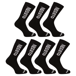 Set of seven pairs of men's socks in black Nedeto