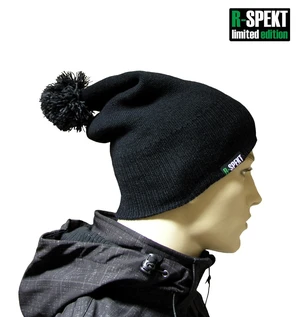 R-spekt čiapka pompom duo beanie style čierna