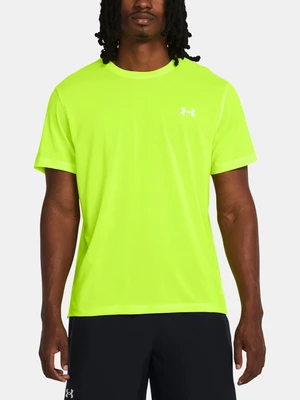 Under Armour UA LAUNCH SHORTSLEEVE Neon Green Sports T-Shirt