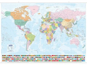 Svět – státy a území – nástěnná mapa