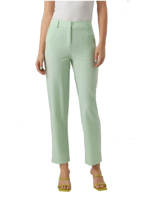 Vero Moda Dámske nohavice VMZELDA Straight Fit 10261257 Mist Green 40/34