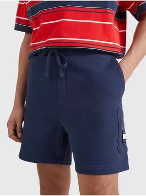 Tommy Hilfiger Jeans Krátke nohavice - TJM BADGE CARGO SHORT modré