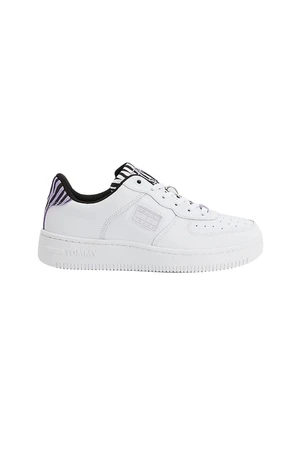 Tommy Jeans Sneakers - WMNS BASKET WILD ANIMAL CUPSOLE white