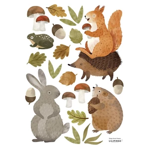 Naklejki dziecięce 30x42 cm Woodland Rabbit & Friends – Lilipinso