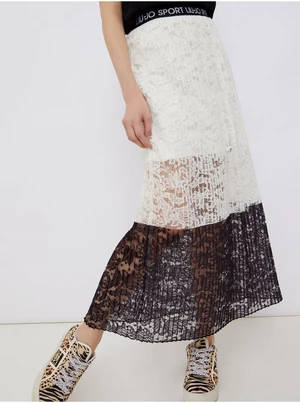 Liu Jo Black and cream lace midisskirt Lui Jo