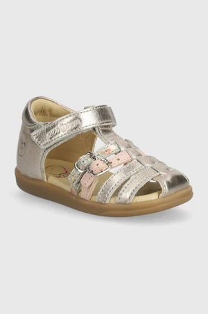 Detské kožené sandále Shoo Pom PIKA SPART zlatá farba