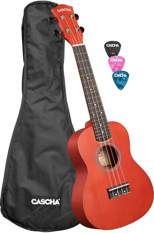 Cascha CUC102 Linden Koncert ukulele Red