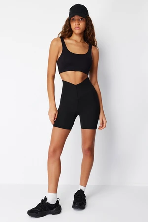 Trendyol Black Waist Extra Coupler Knitted Sports Shorts/Short Leggings