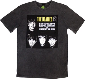 The Beatles Koszulka VJ Secret Sleeve Stone Wash Unisex Charcoal Grey XL