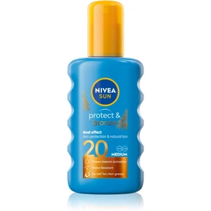 NIVEA SUN Protect & Bronze intenzivní sprej na opalování SPF 20 200 ml