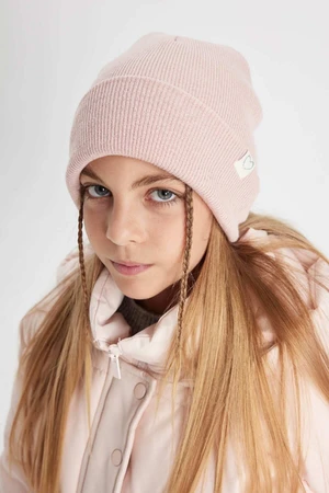 DEFACTO Girl's Woven Labeled Knitwear Beret