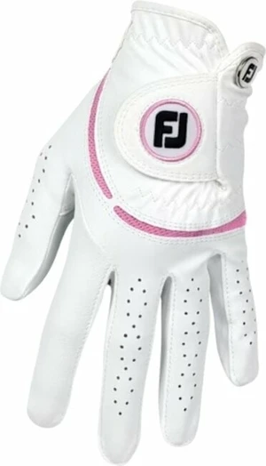 Footjoy Weathersof Golf White/Pink Mâna stângă S Mănuși pentru femei