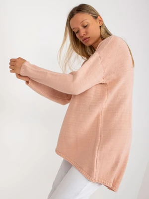 Dusty pink oversize sweater with longer back OCH BELLA