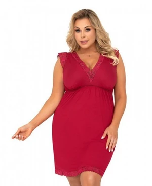 Donna Vera bordová plus size Noční košilka 48/4XL