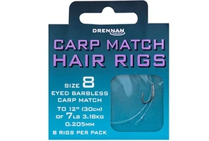 Drennan návazce Carp Match Hair Rigs Barbless 18 / 4lb