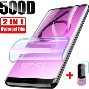 2in1 Full Cover Screen Protector Soft Hydrogel Film Not Glass For Samsung S9 S9Plus Phone Camera Lens Film For Samsung S8 S8plus