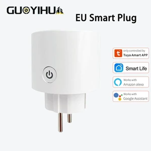 Tuya EU Wifi Smart Socket Plug 20A Outlet With Power Monitor Timing Plug Compatible With Alexa Google Home Smart Life App